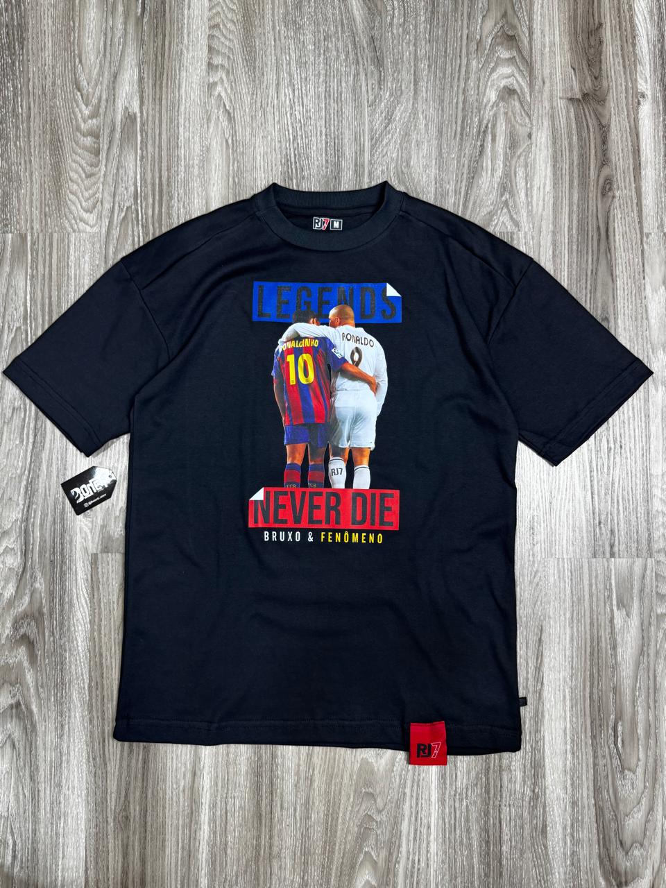 CAMISETA OVERSIZED RJ7 LEGENDS - PRETO