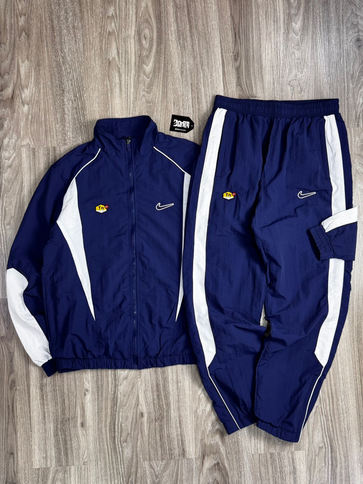 CONJUNTO TACTEL NK TRACKSUIT TN AIR - AZUL MARINHO