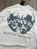 CAMISETA OVERSIZED OPLAN CRY NOW - OFFWHITE