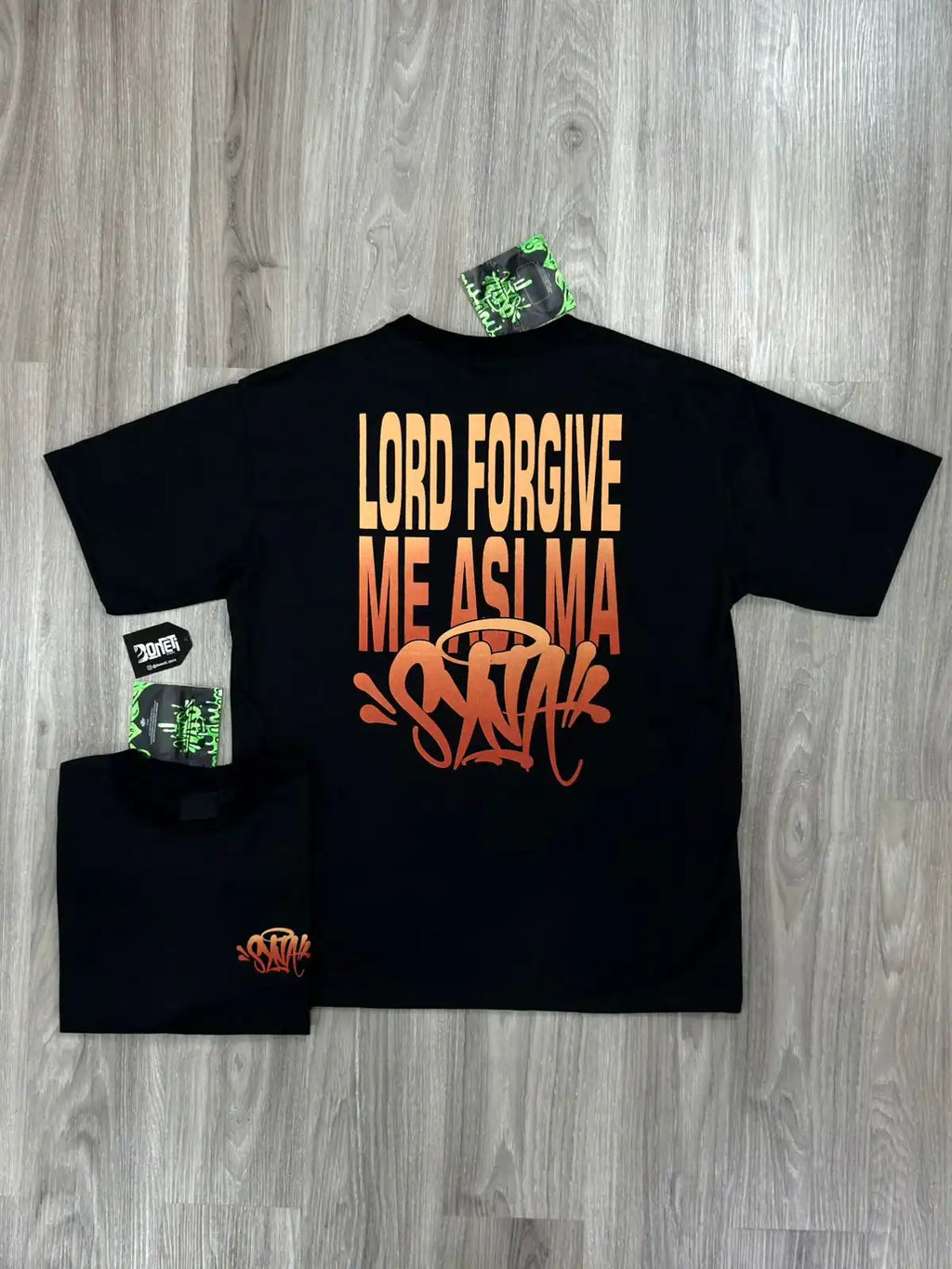 CAMISETA SYNA LORD FORGIVE - BLACK ORANGE