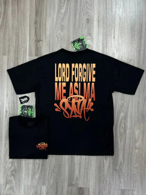 CAMISETA SYNA LORD FORGIVE - BLACK ORANGE