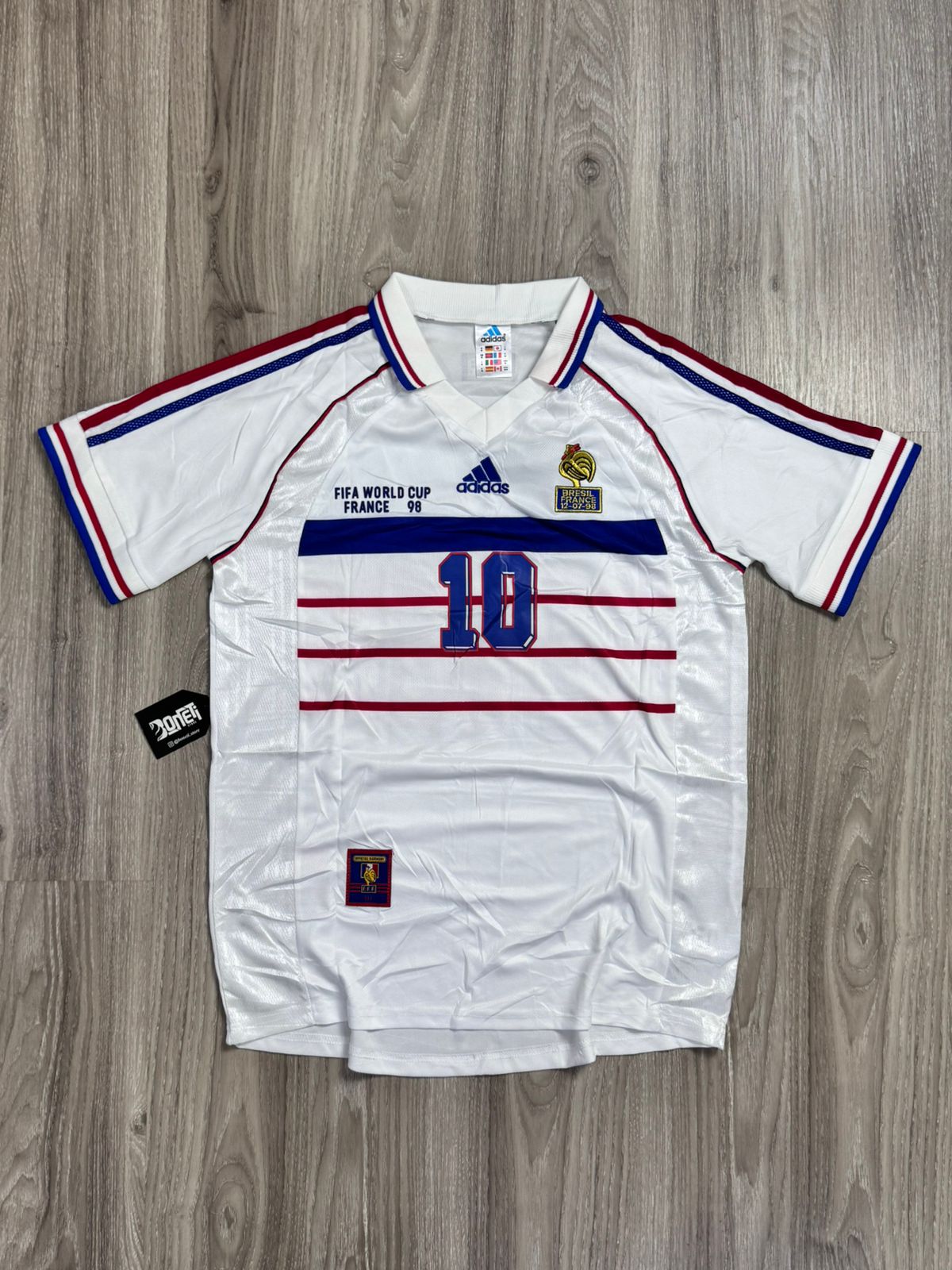 CAMISA RETRÔ FRANÇA WORLD CUP 98 ZIDANE