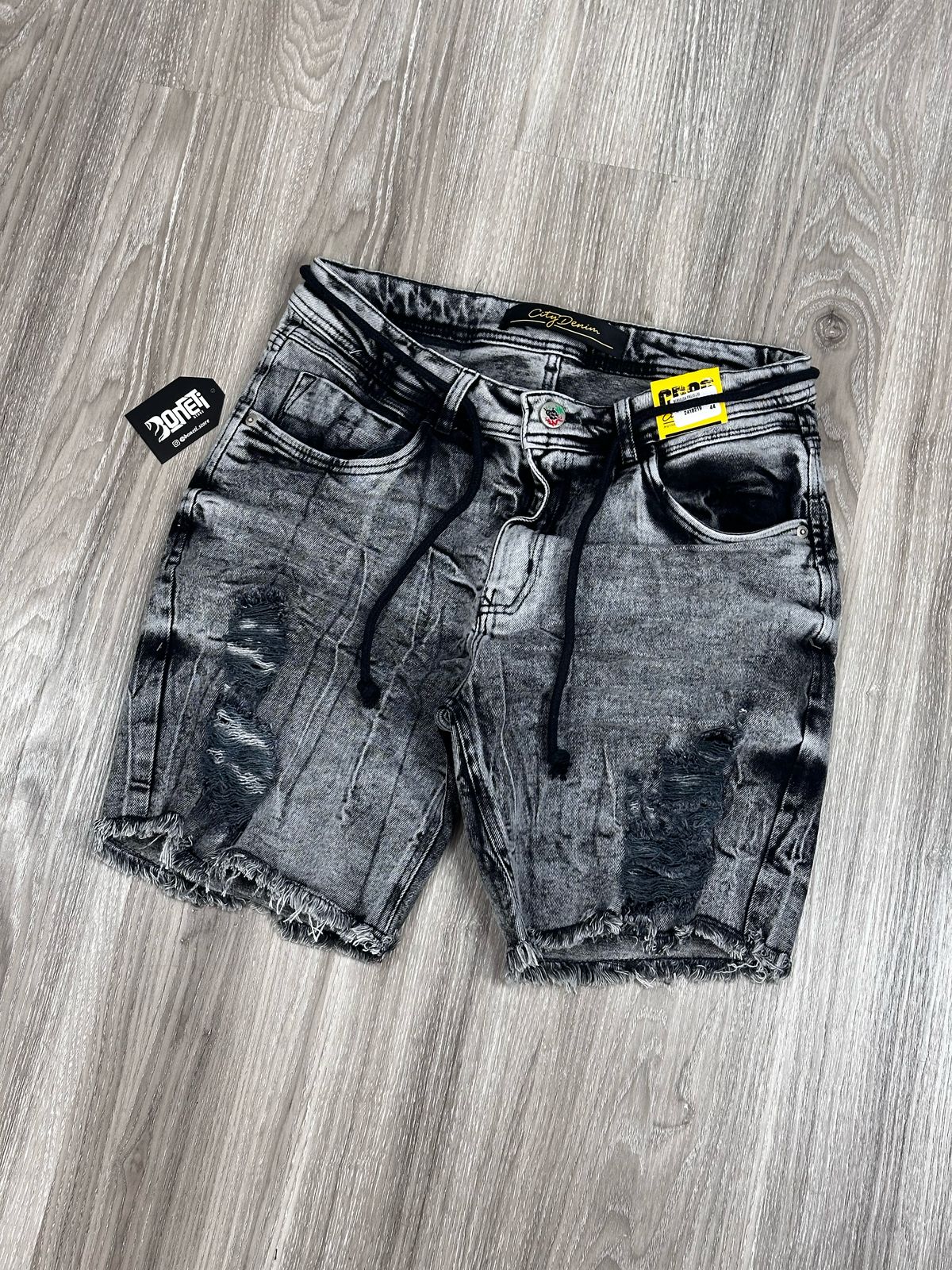 SHORTS JEANS CINZA ESTONADO CITY DENIM - 219