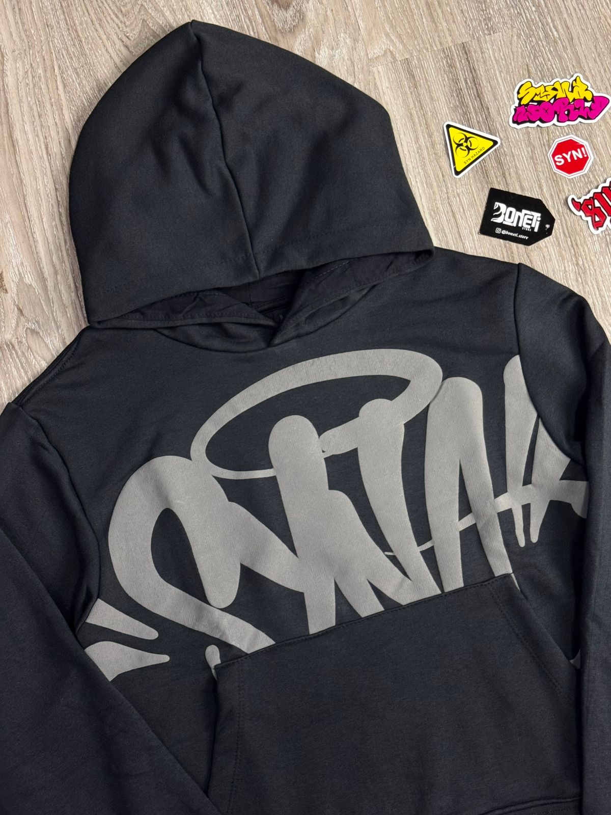 CONJUNTO SYNA WORLD MOLETOM - BLACK GREY