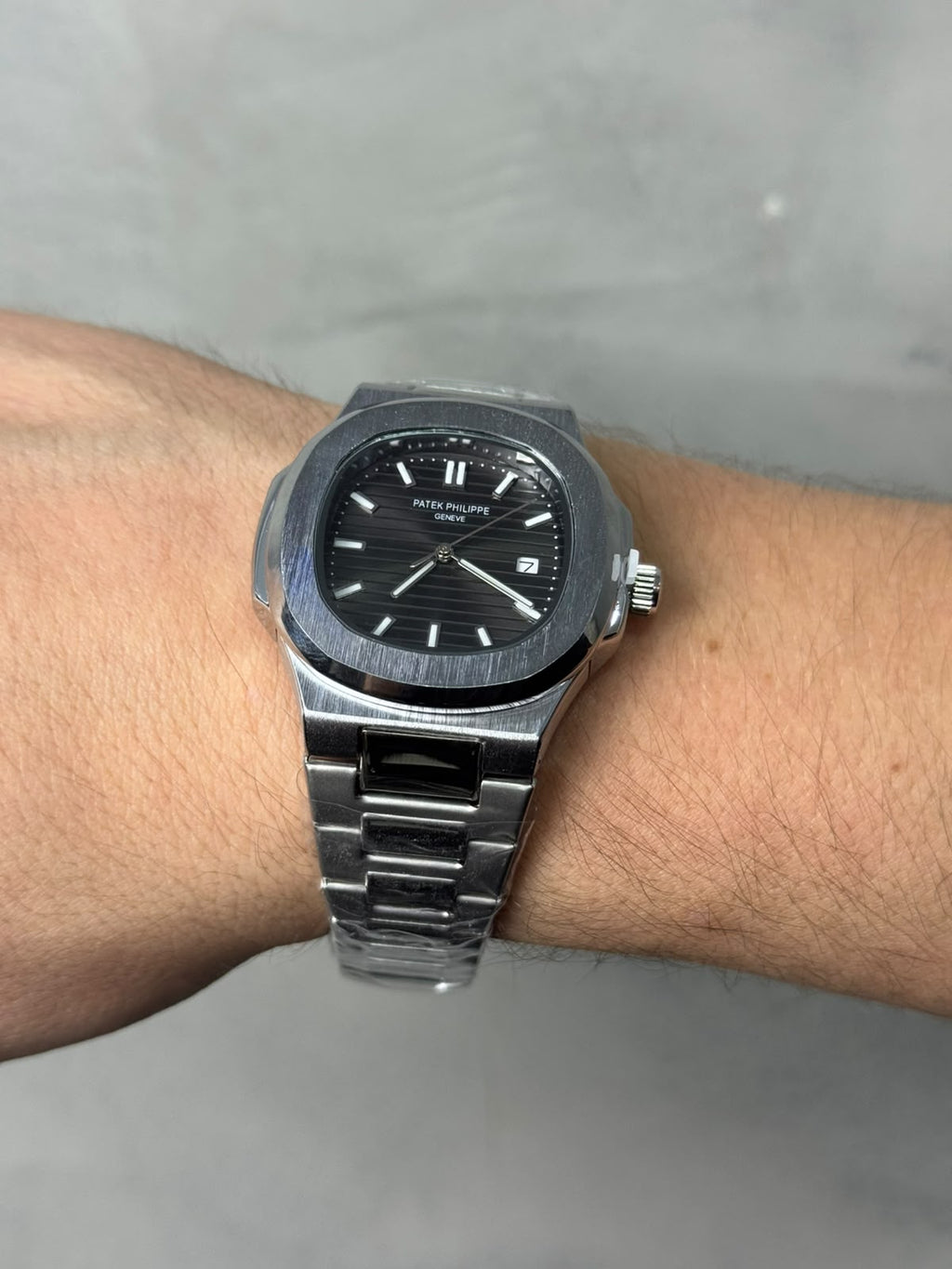 RELÓGIO PATEK NAUTILUS - PRATA BLACK