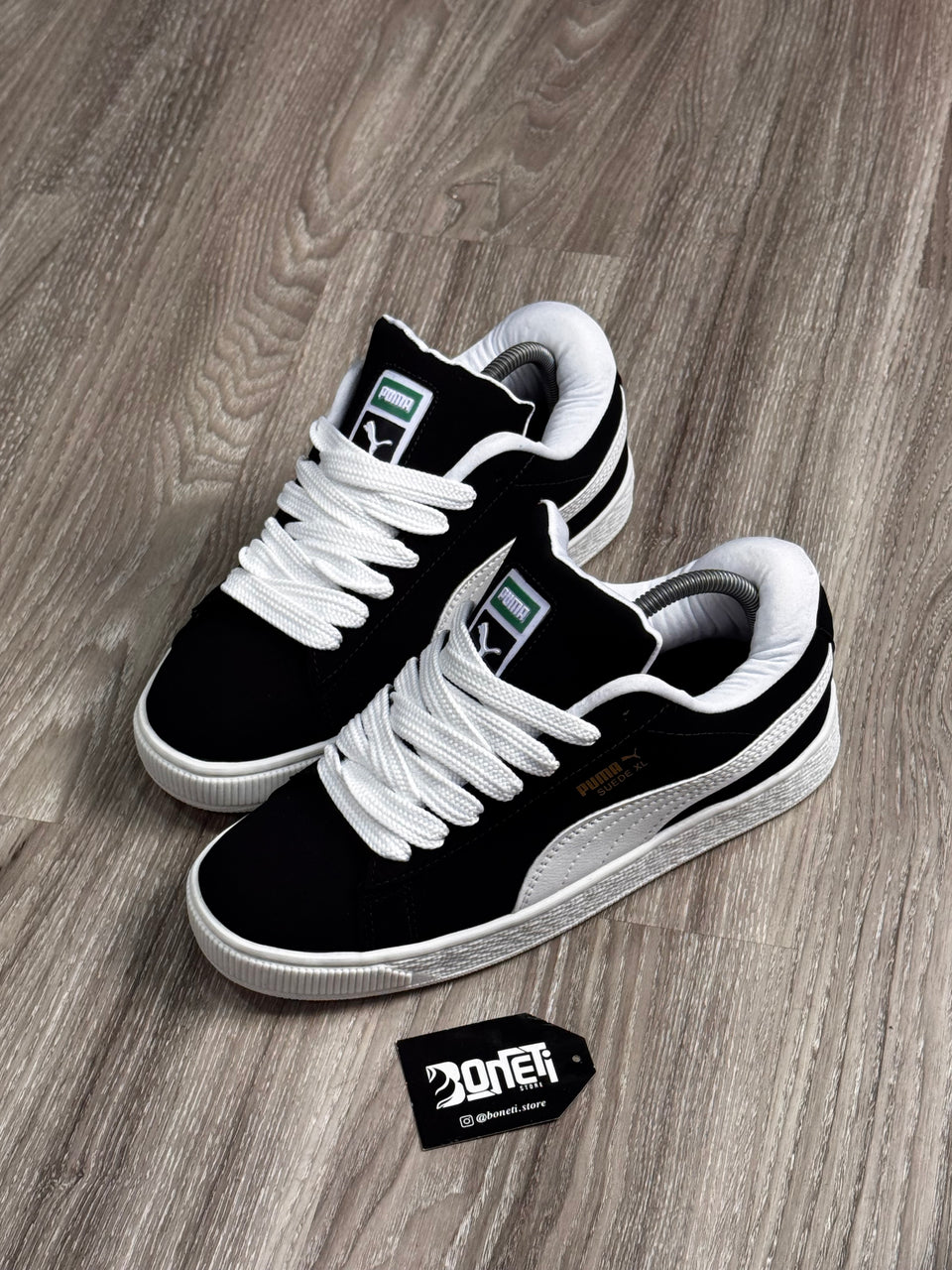 TÊNIS PM SUEDE CAMURÇA - PRETO/BRANCO