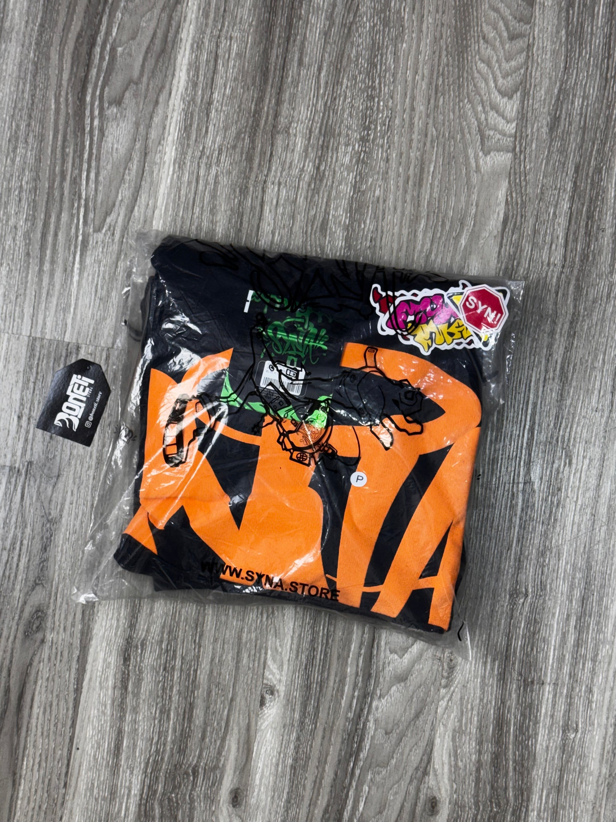 CONJUNTO SYNA WORLD MOLETOM - BLACK ORANGE