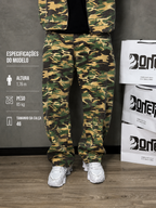 CALÇA JEANS BARREL PRESENCE CAMUFLADA
