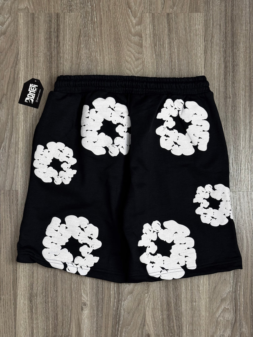 SHORTS MOLETOM DENIM TEARS - PRETO