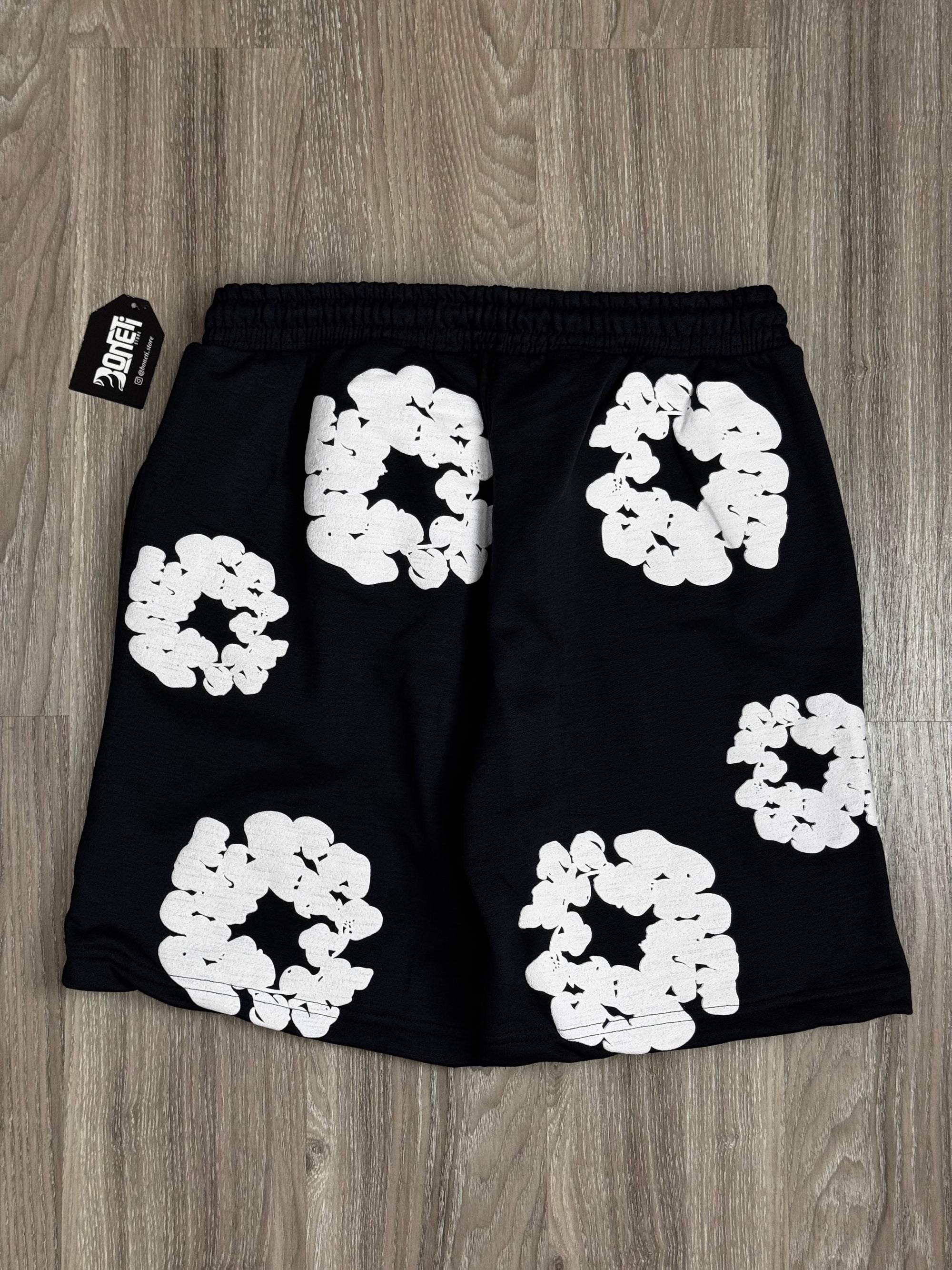 SHORTS MOLETOM DENIM TEARS - PRETO