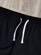 SHORTS TACTEL NK CLUB BORDADO - PRETO