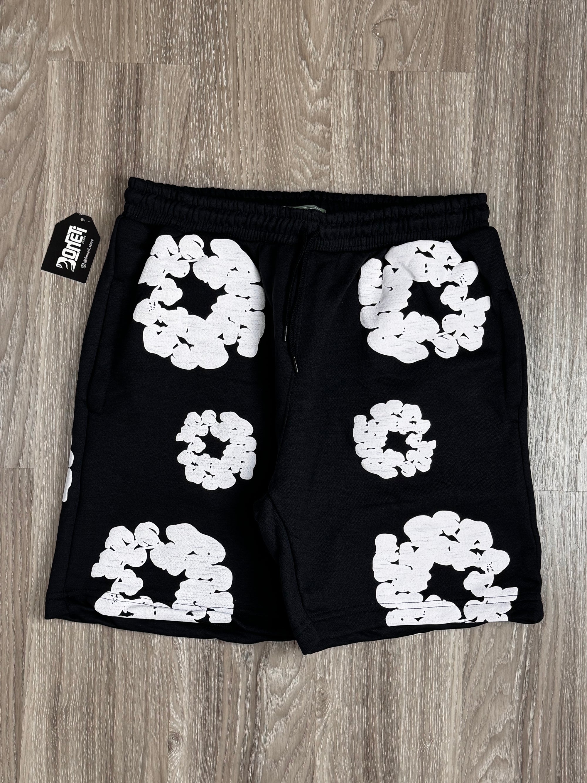 SHORTS MOLETOM DENIM TEARS - PRETO