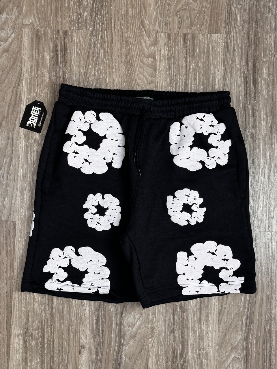 SHORTS MOLETOM DENIM TEARS - PRETO