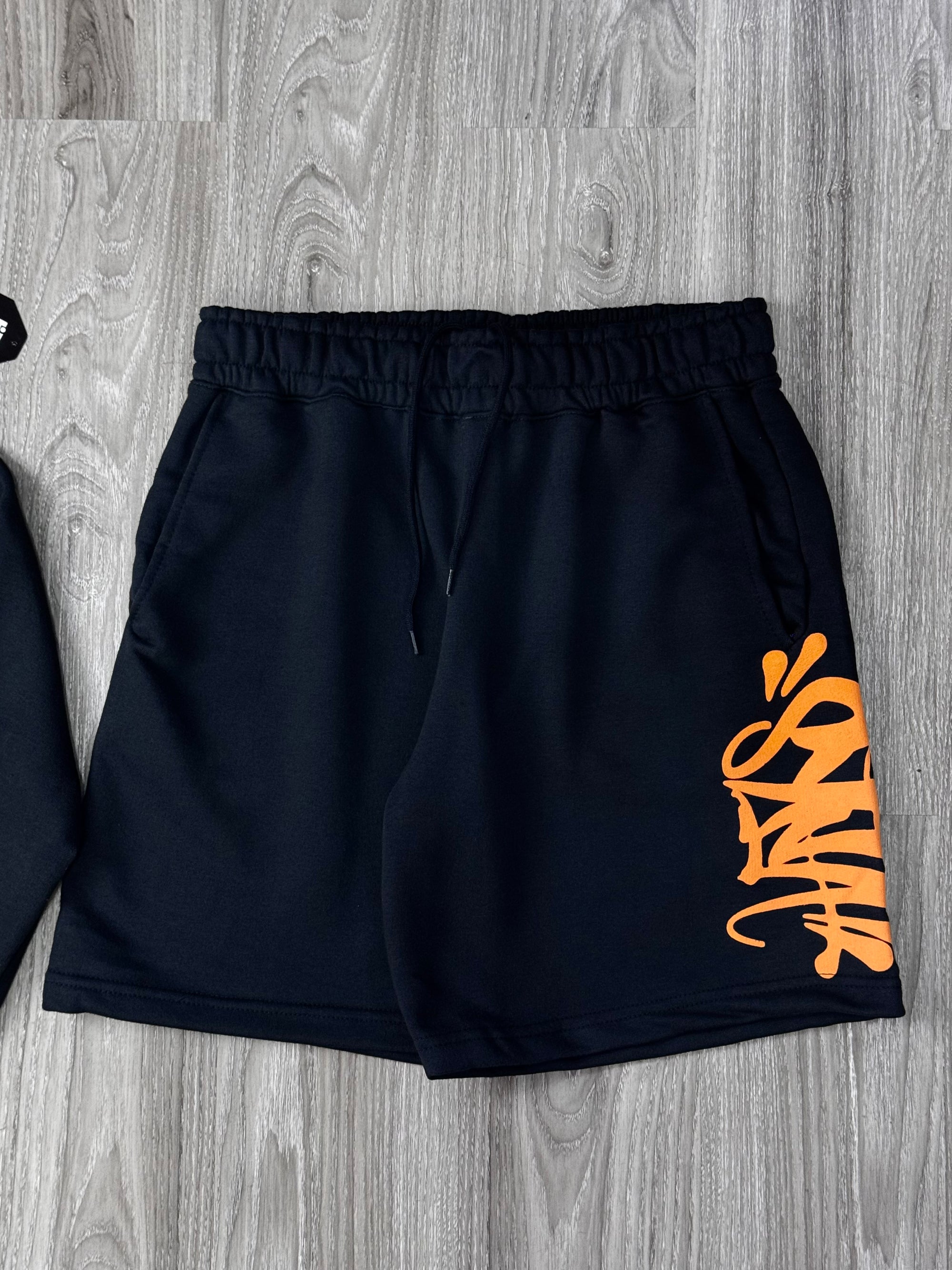 CONJUNTO SYNA WORLD MOLETOM - BLACK ORANGE