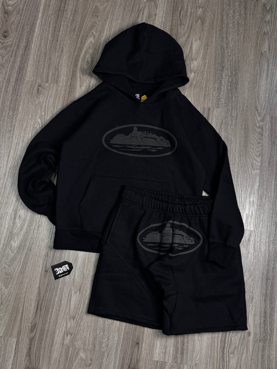 CONJUNTO CORTEIZ MOLETOM ISLAND - BLACK GREY