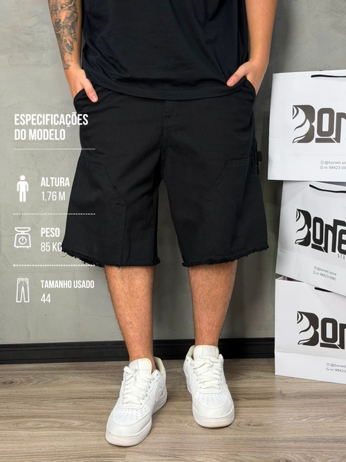 BERMUDA CARPINTEIRO PRESENCE PRETA - 9200