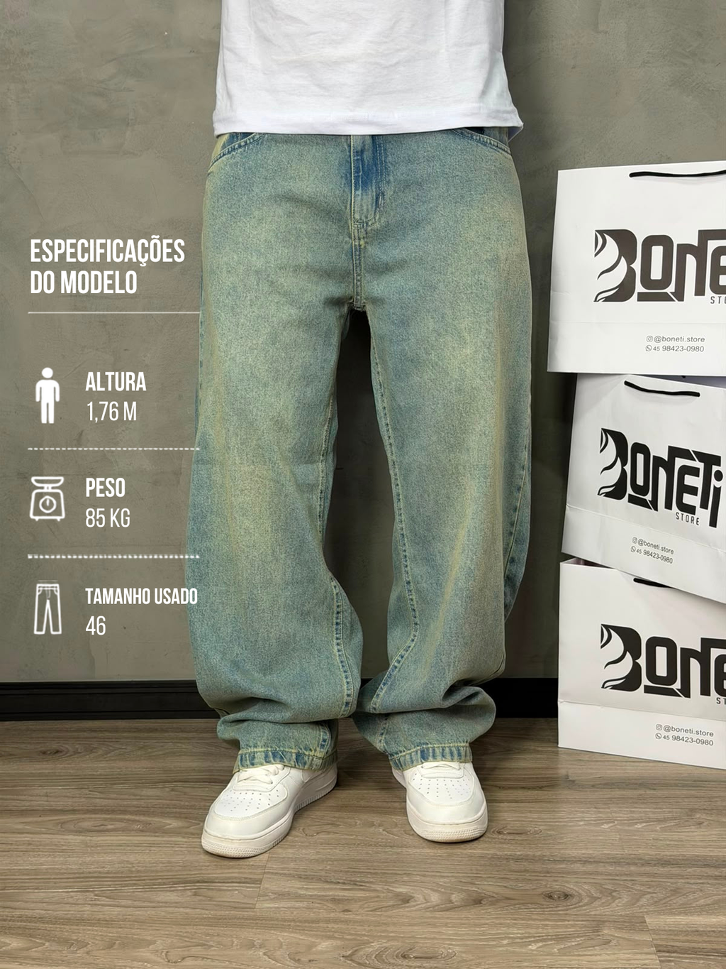 CALÇA BAGGY JEANS PRESENCE VINTAGE - 7582