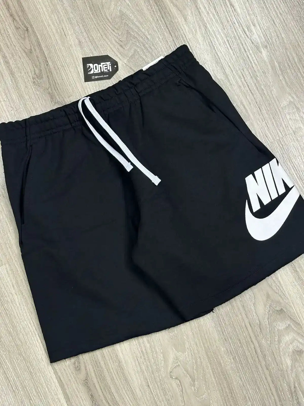 SHORTS MOLETOM NK ICON 02 - PRETO