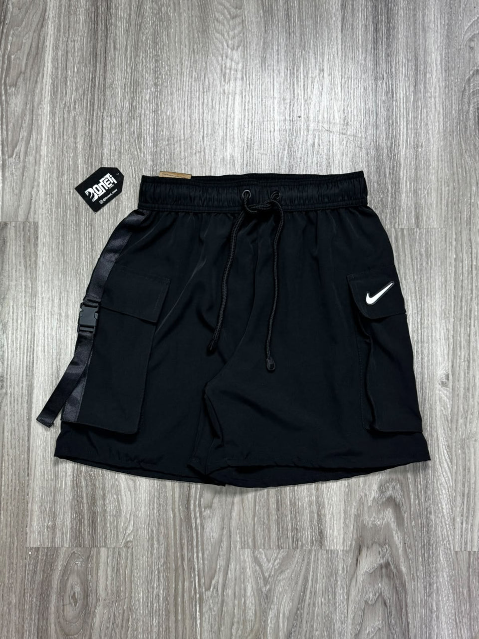 SHORTS TACTEL CARGO NK ESSENTIAL - PRETO