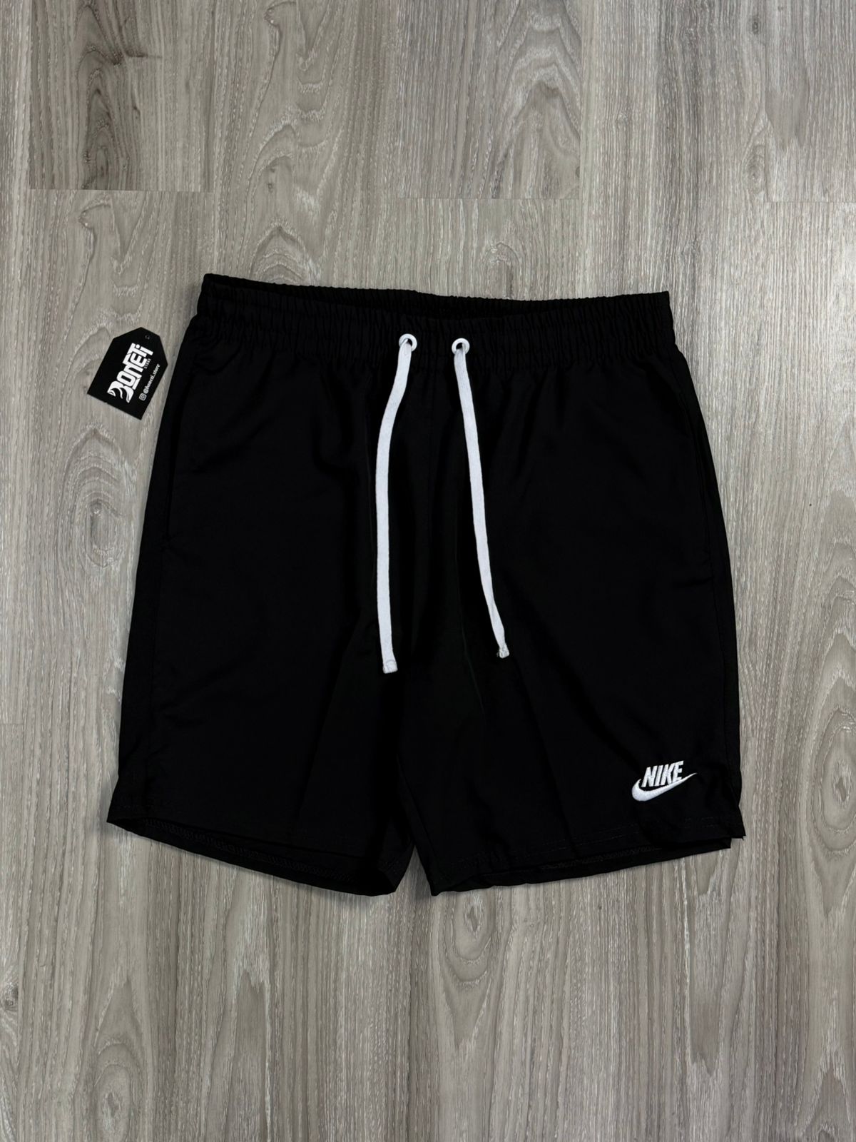 SHORTS TACTEL NK CLUB BORDADO - PRETO