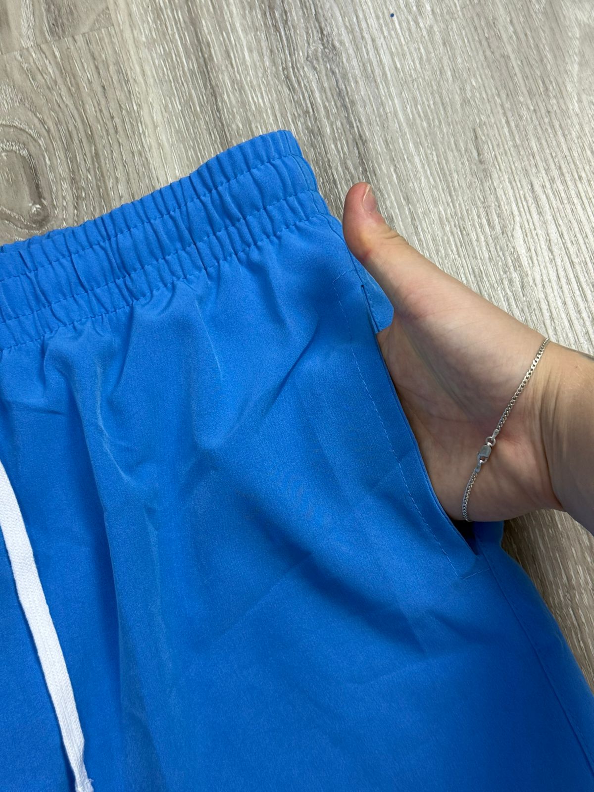 SHORTS TACTEL NK CLUB BORDADO - AZUL CLARO