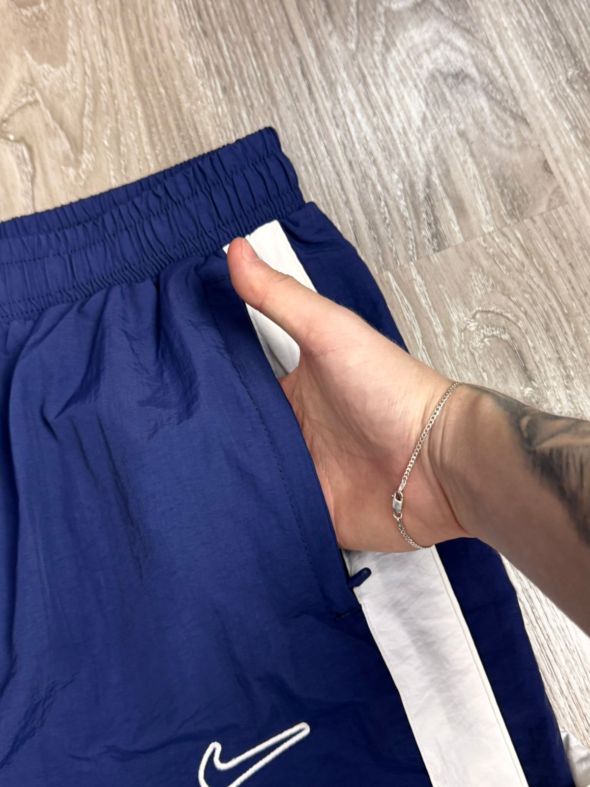 CONJUNTO TACTEL NK TRACKSUIT TN AIR - AZUL MARINHO