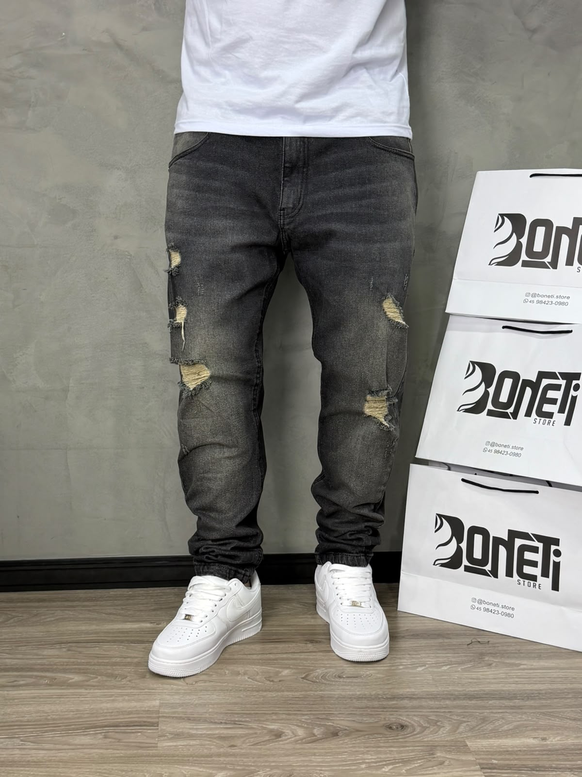 CALÇA JEANS SKINNY RASGO CITY DENIM - 6528