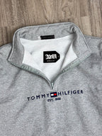 MOLETOM GOLA ALTA ZIP TOMMY - CINZA