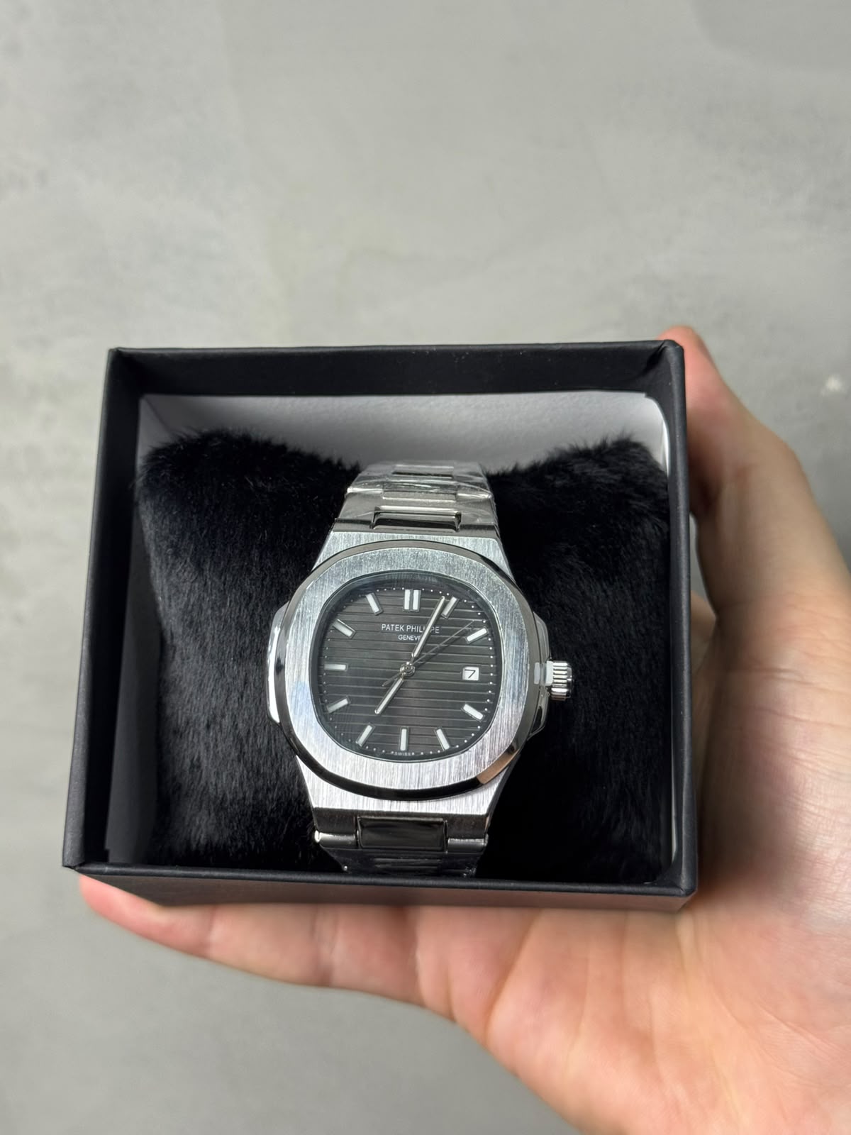 RELÓGIO PATEK NAUTILUS - PRATA BLACK