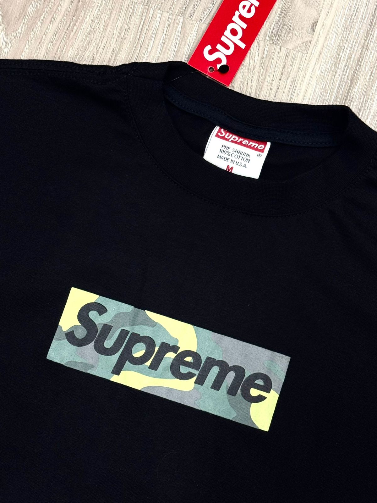 CAMISETA SUP BOX LOGO - CAMUFLADA PRETA