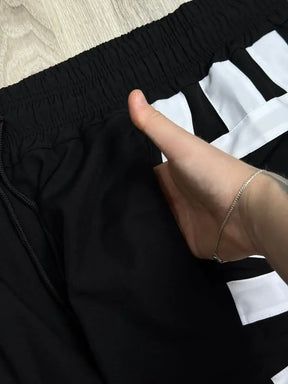 SHORTS TACTEL NK LETREIRO - PRETO