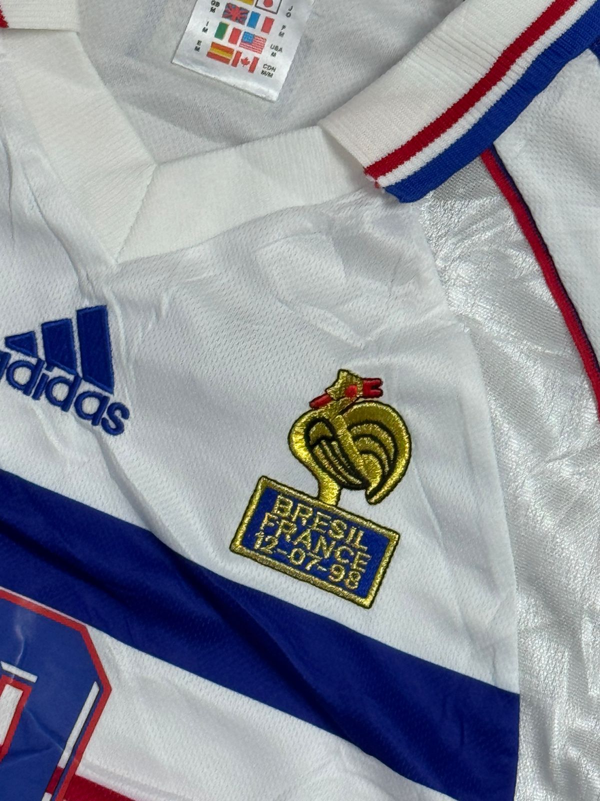 CAMISA RETRÔ FRANÇA WORLD CUP 98 ZIDANE