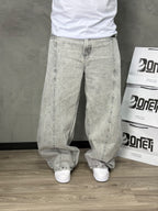 CALÇA JEANS BARREL CINZA CITY DENIM - 6123