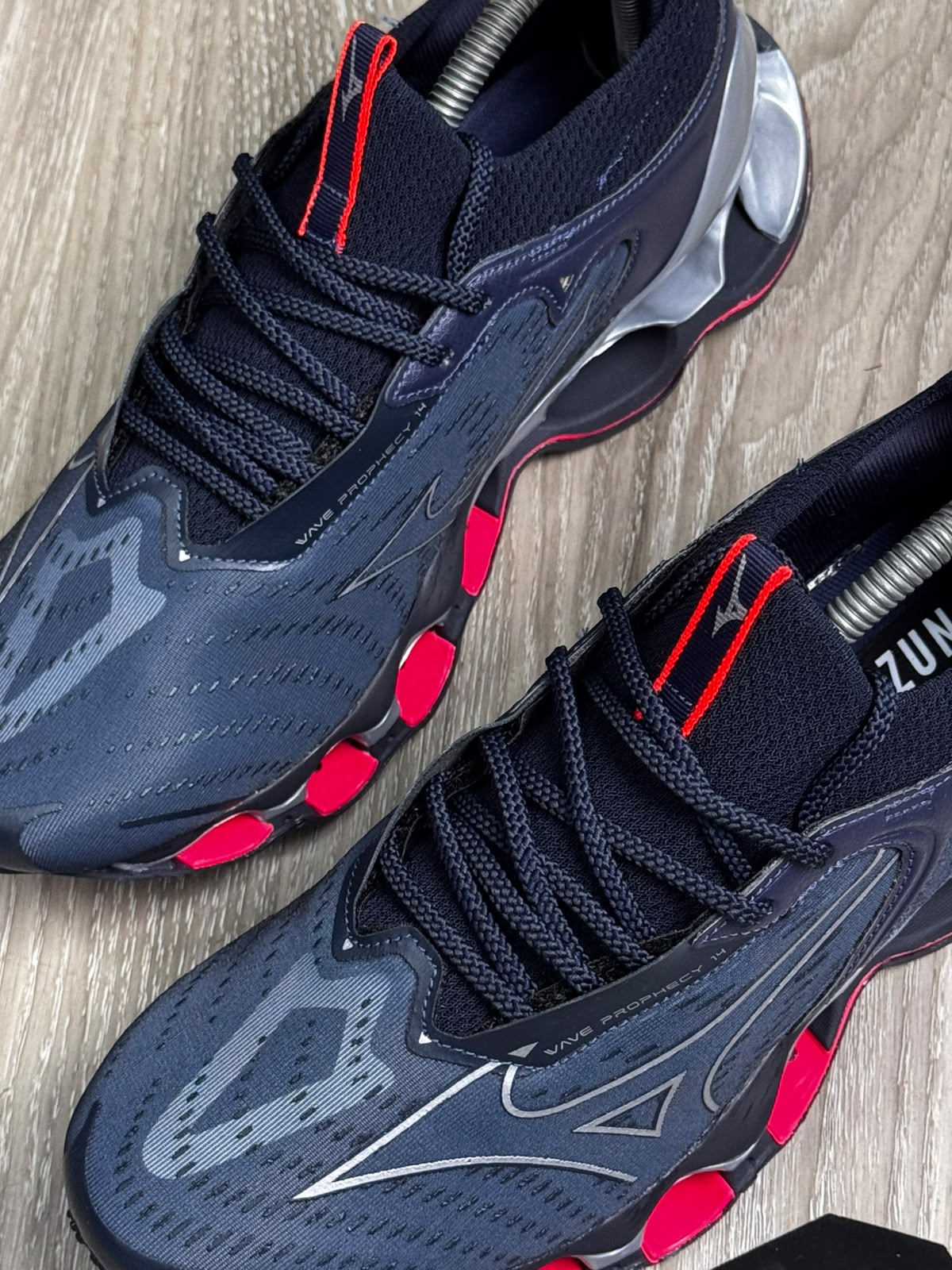 TÊNIS MZN WAVE PROPHECY 14 - AZUL MARINHO E ROSA