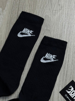 MEIA NK CANO ALTO LOGO - PRETA