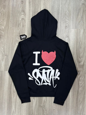 MOLETOM CANGURU SYNA I LOVE - PRETO