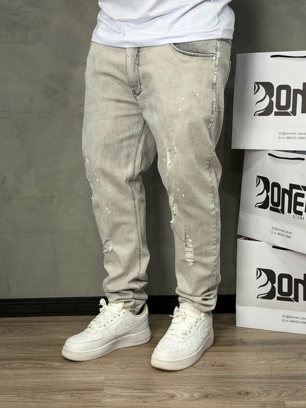 CALÇA JEANS SKINNY CINZA JAY JONES - 8434
