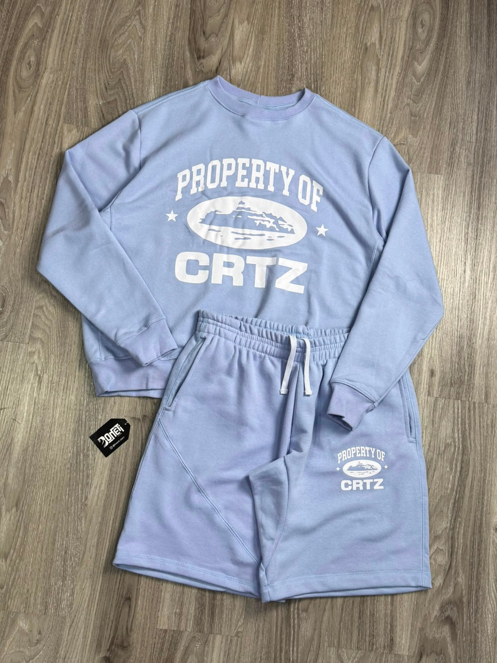 CONJUNTO CORTEIZ MOLETOM PROPERTY - BABY BLUE