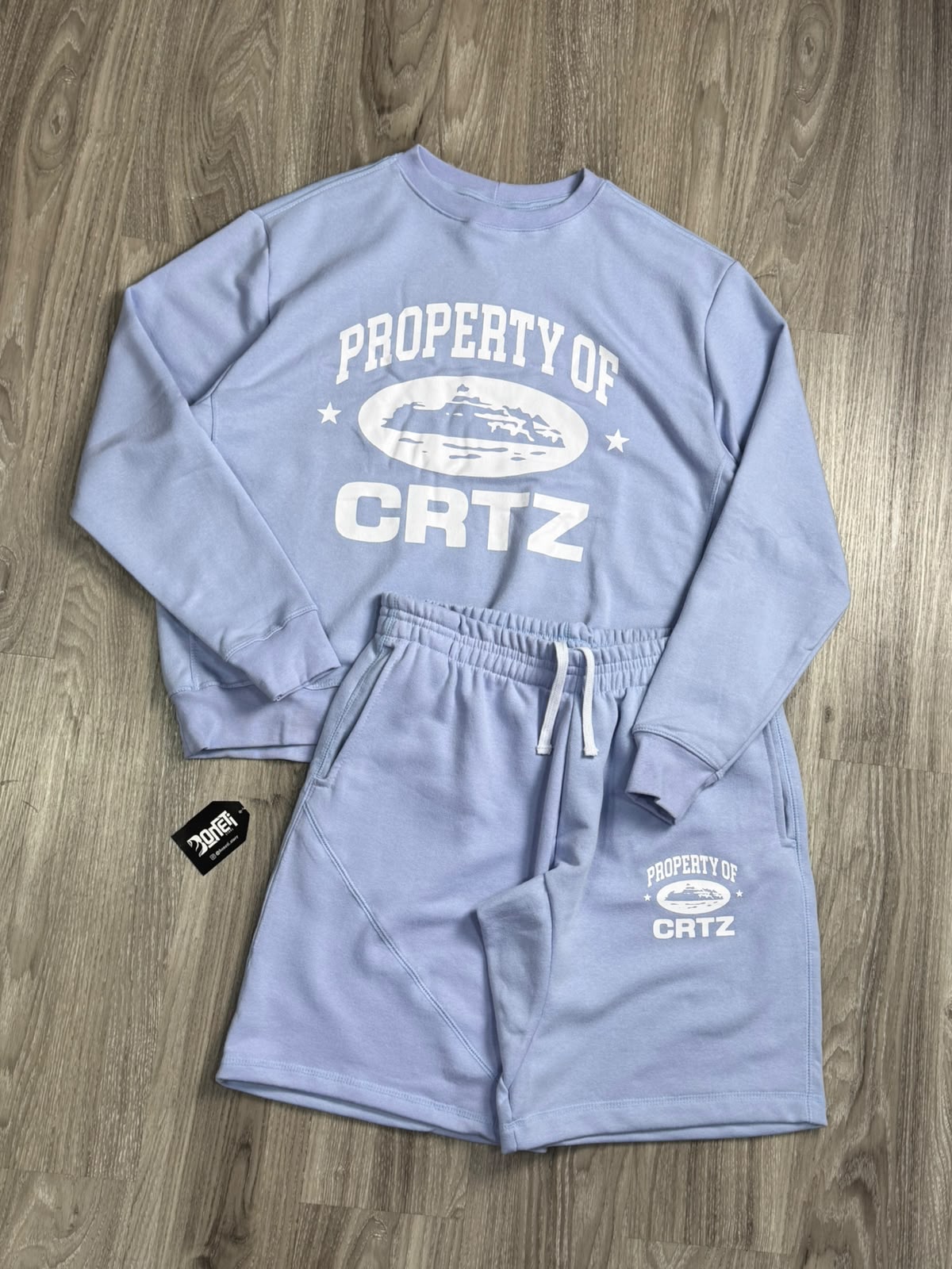 CONJUNTO CORTEIZ MOLETOM PROPERTY - BABY BLUE