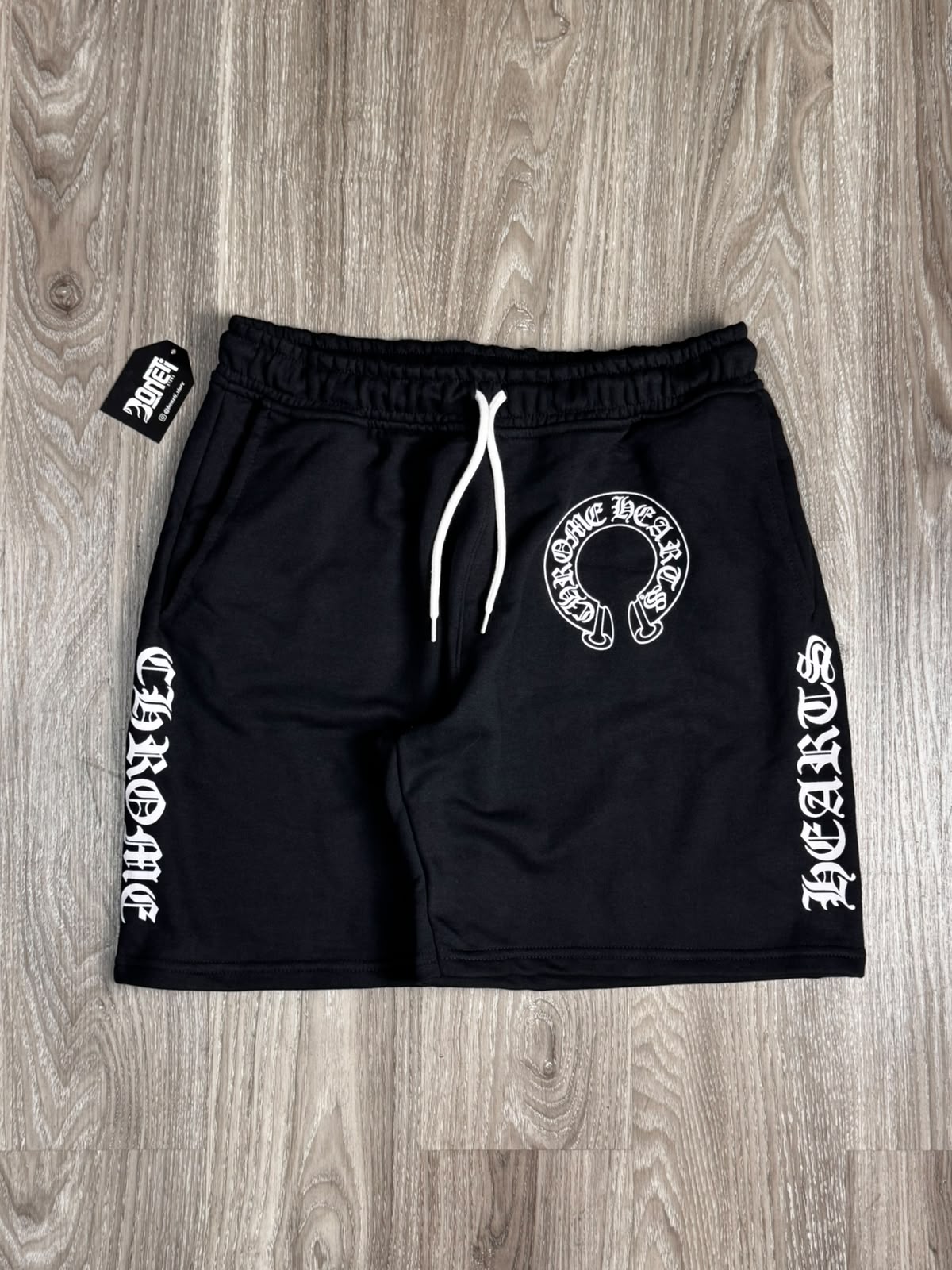 SHORTS MOLETOM CHROME HEARTS - PRETO