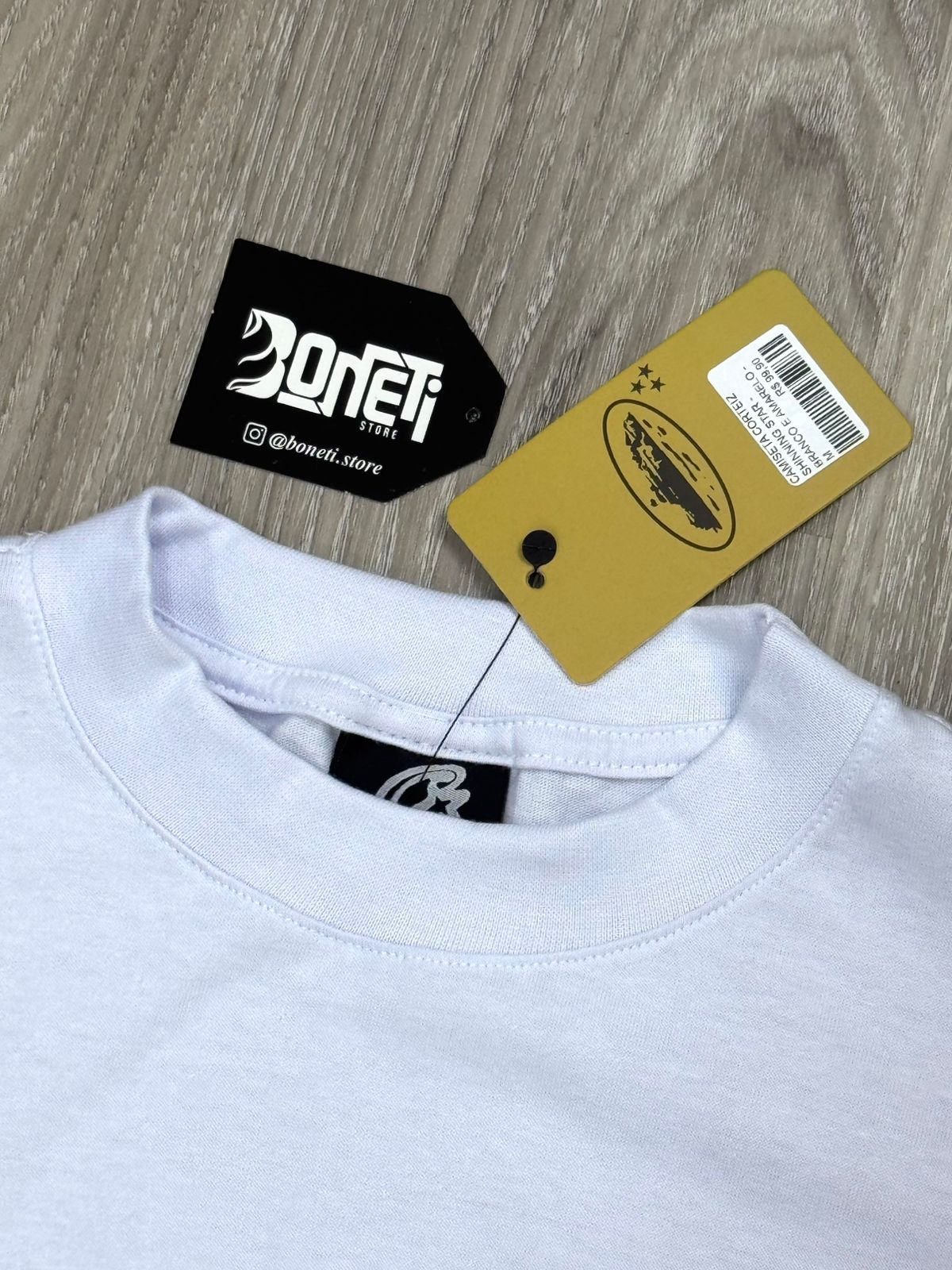 CAMISETA CORTEIZ SHINNING STAR - BRANCO E AMARELO