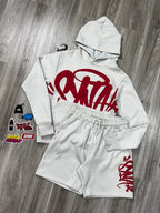 CONJUNTO SYNA WORLD MOLETOM - GREY RED