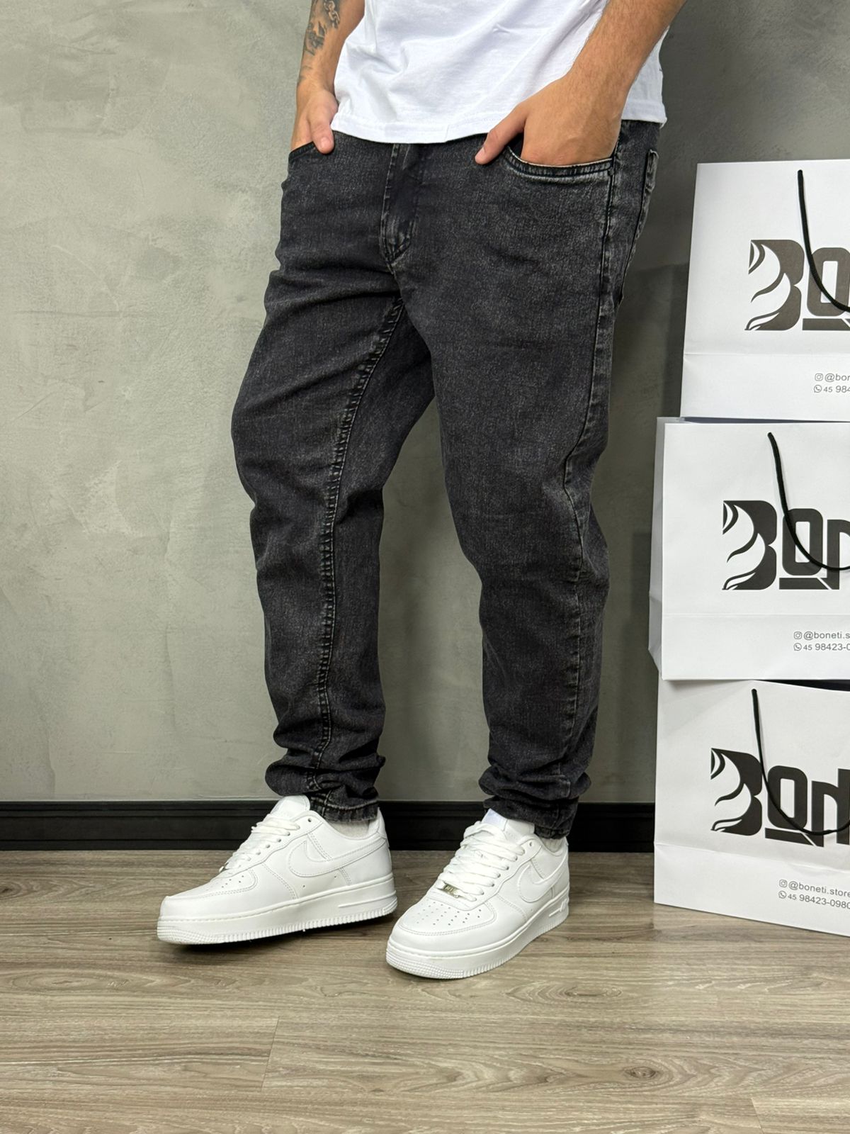 CALÇA JEANS SKINNY PRETA JAY JONES - 8368