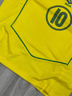 CAMISA RETRÔ BR 2004 RONALDINHO 10 - AMARELA