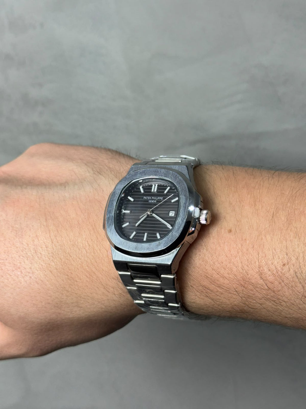 RELÓGIO PATEK NAUTILUS - PRATA BLACK