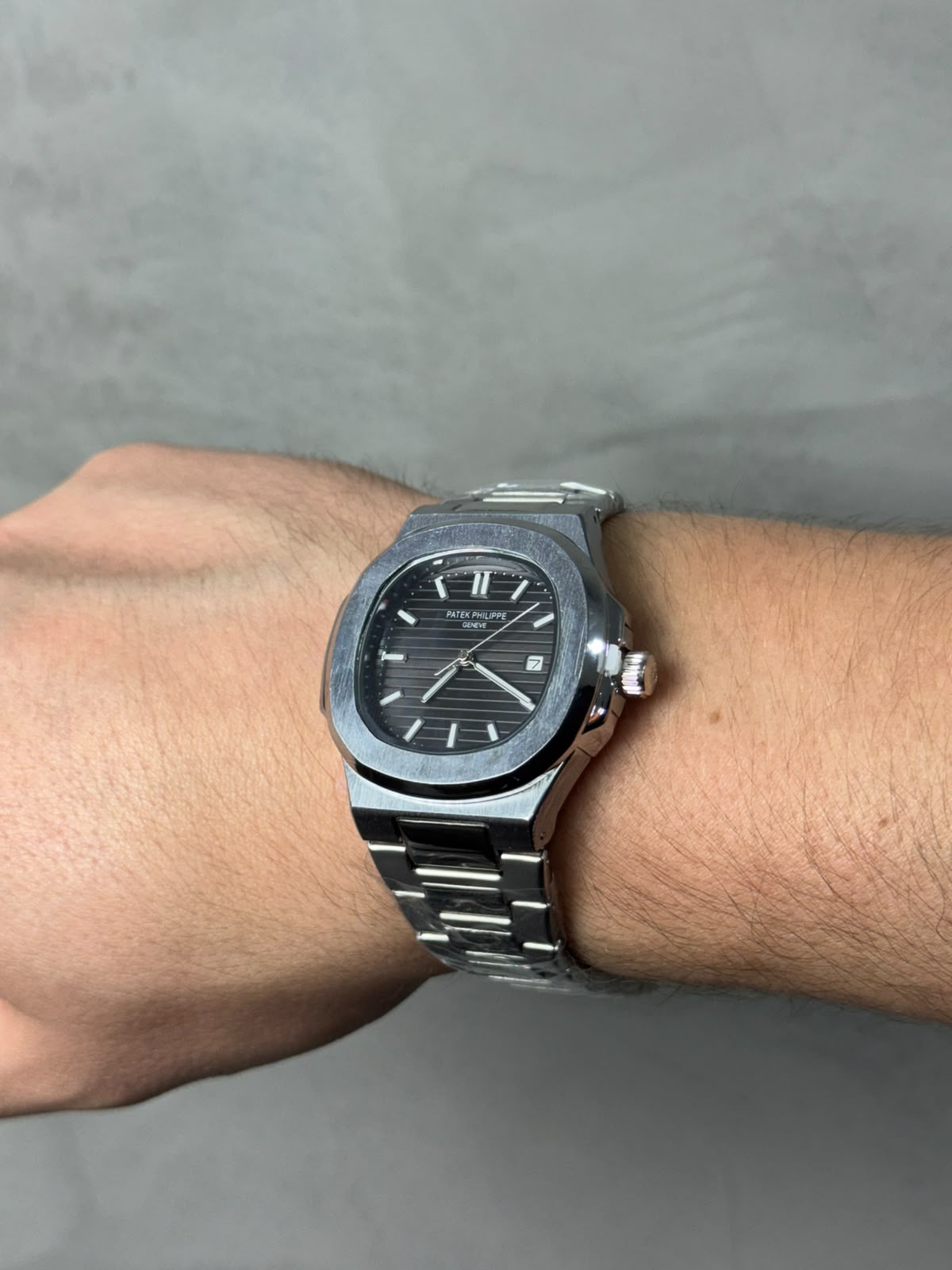 RELÓGIO PATEK NAUTILUS - PRATA BLACK