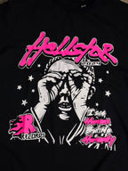 CAMISETA HELLSTAR SEE HUMANS PINK - PRETA