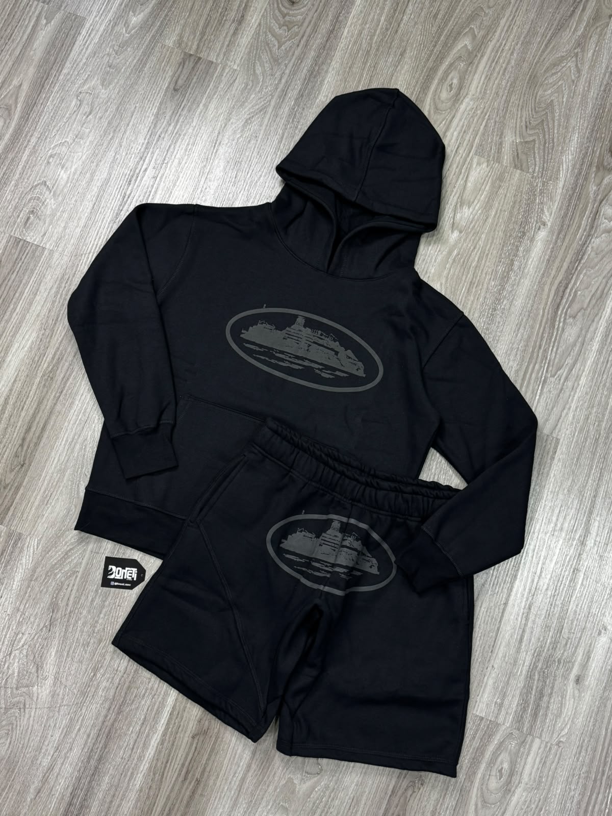 CONJUNTO CORTEIZ MOLETOM ISLAND - BLACK GREY