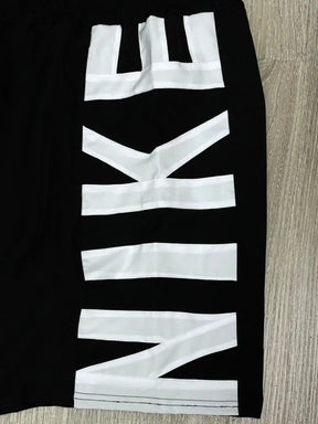 SHORTS TACTEL NK LETREIRO - PRETO