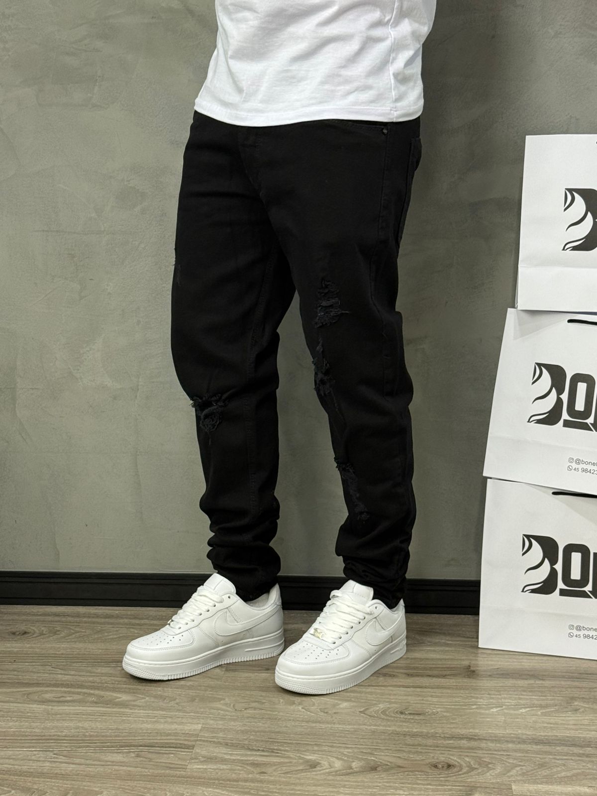 CALÇA JEANS SKINNY PRETA JAY JONES - 8489